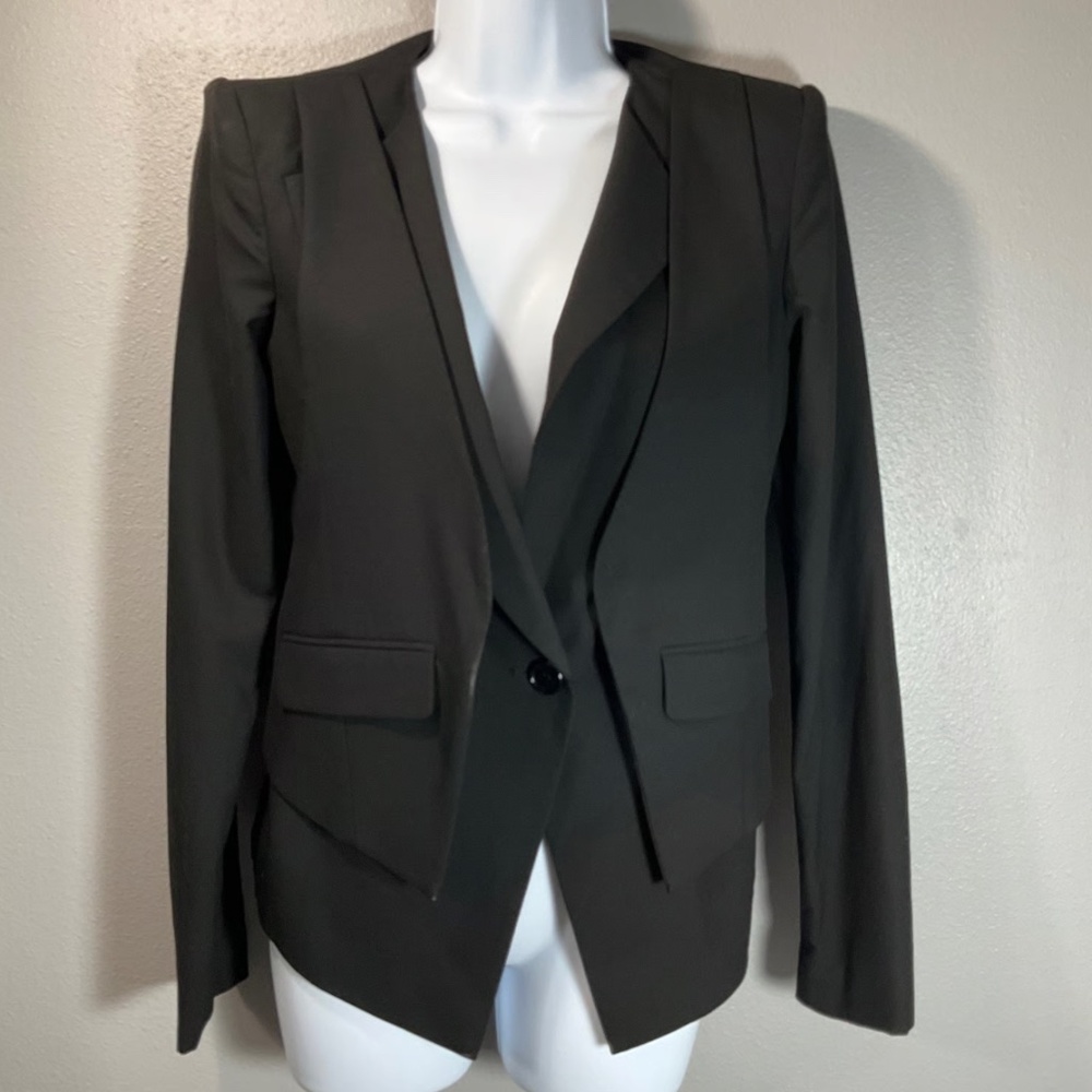NWT BCBGMaxAzria Tuxedo Blazer XS Black $238